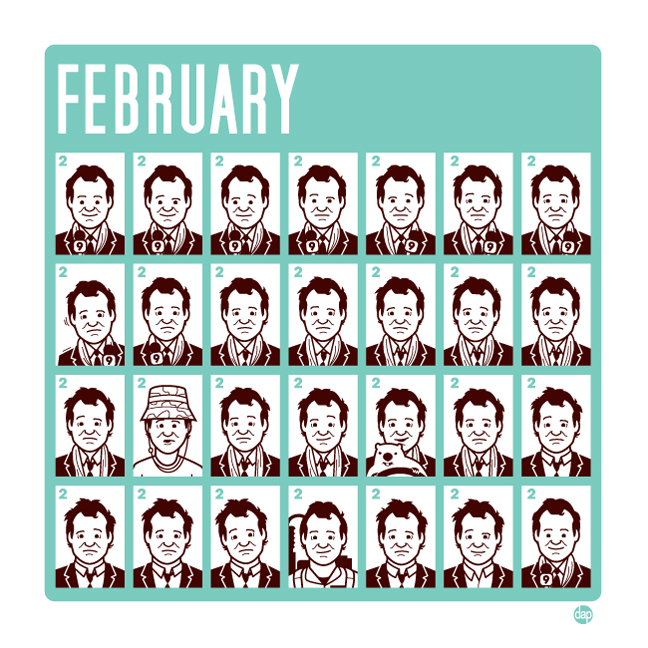 Groundhog Day Calendar Graphic Design