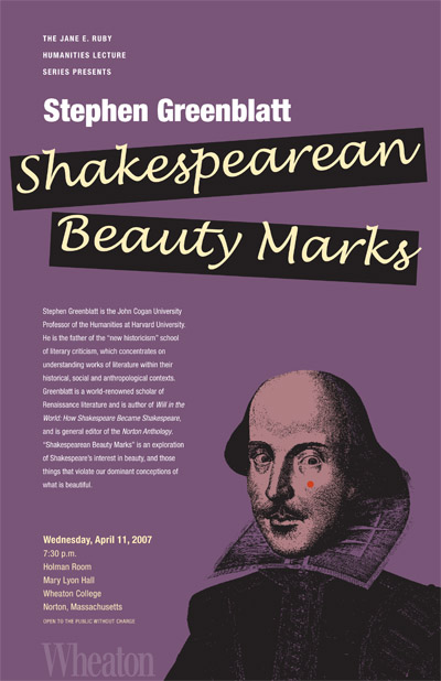 Wheaton Shakespearean Beauty Marks poster